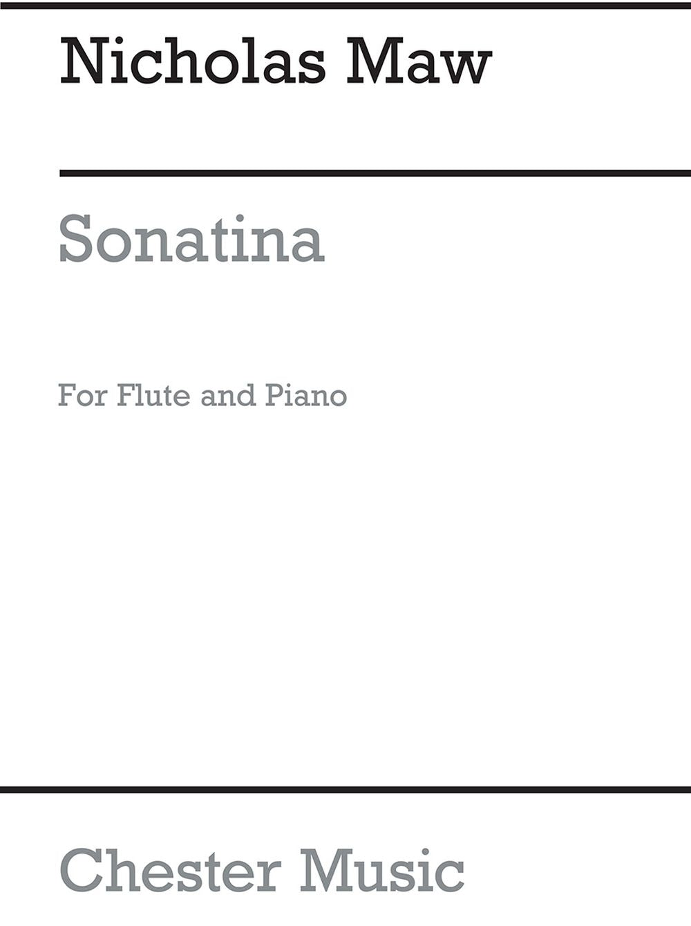 Sonatine de Nicholas Maw, Livre pour flûte et Piano