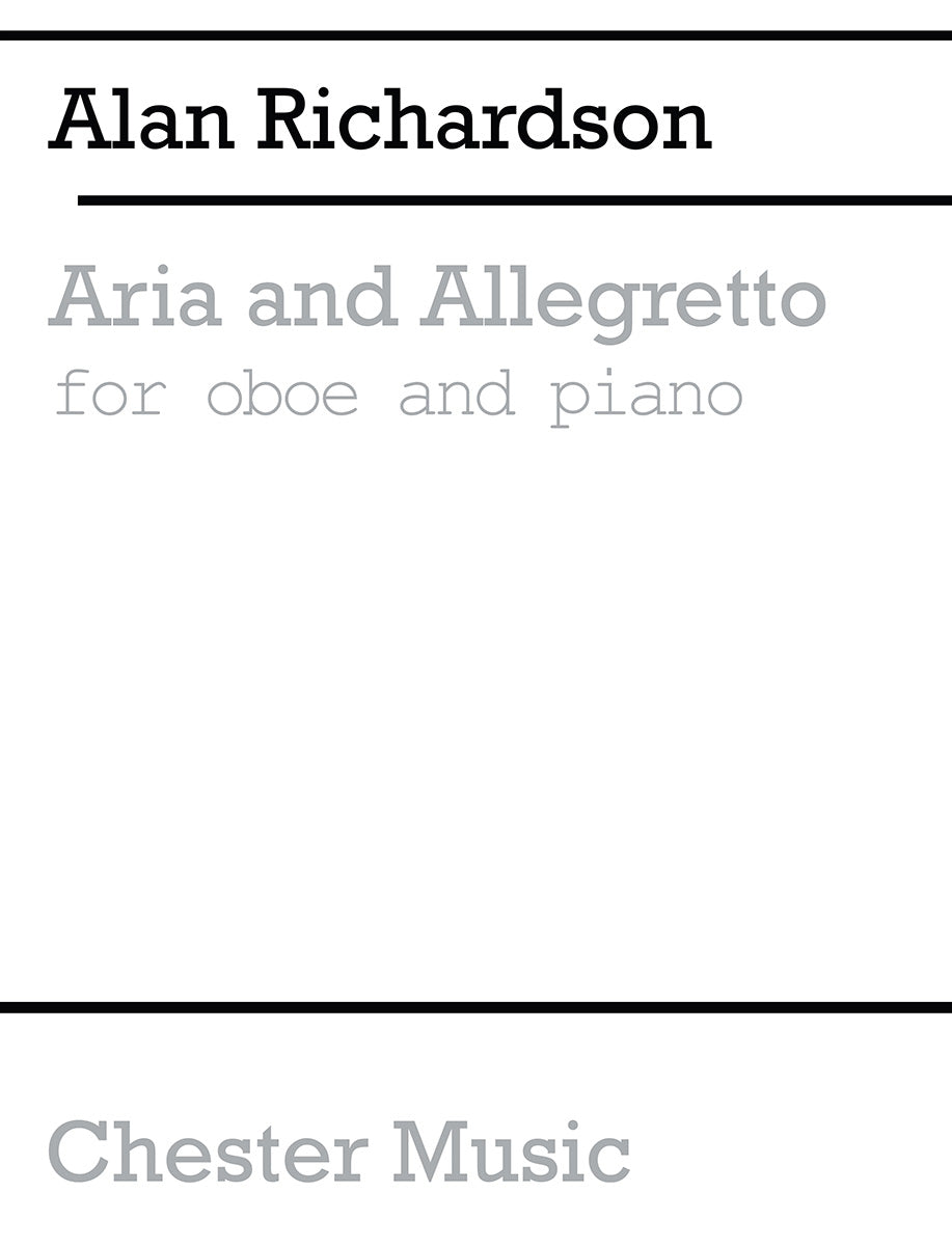 Aria and Allegretto for Oboe and Piano de Alan Richardson, Livre pour hautbois et Piano