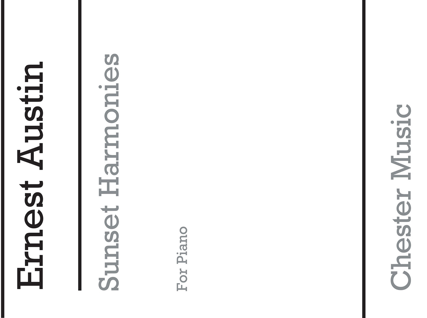 Sunset Harmonies (Piano) de Ernest Austin, Livre pour piano
