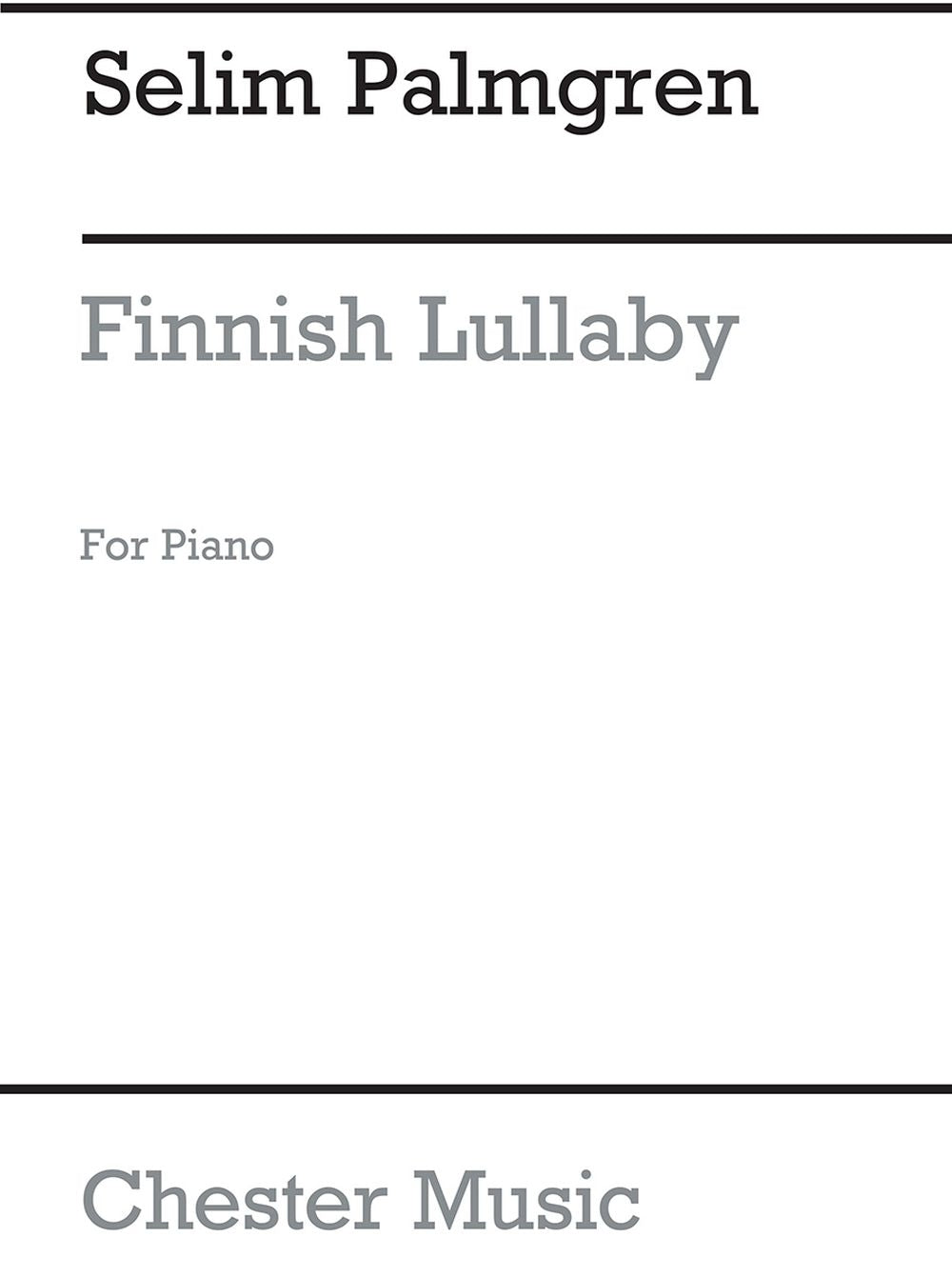 Finnish Lullaby for Piano de Selim Palmgren, Livre pour piano