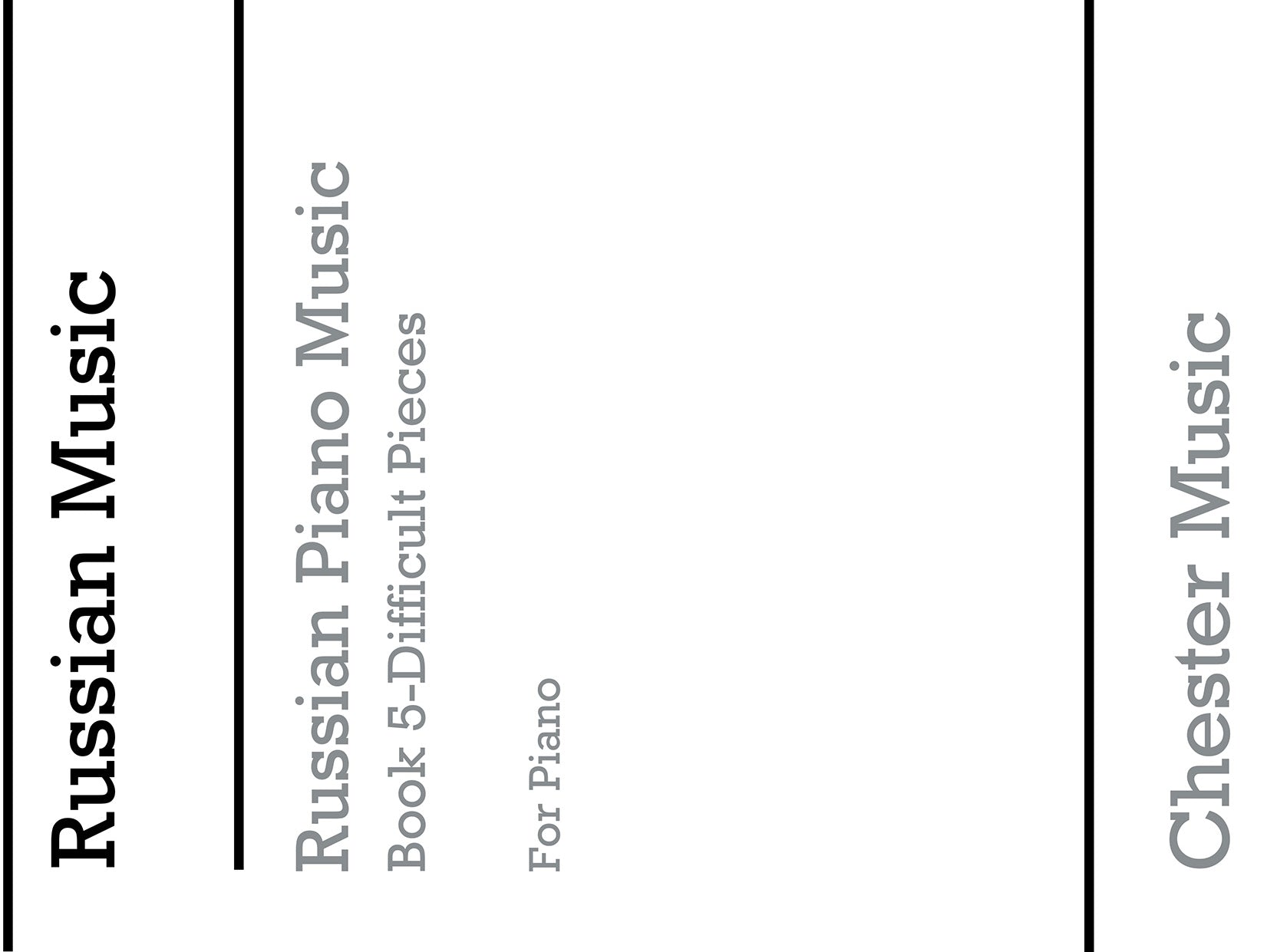 Weston Russian Piano Music Vol.5, Livre pour piano