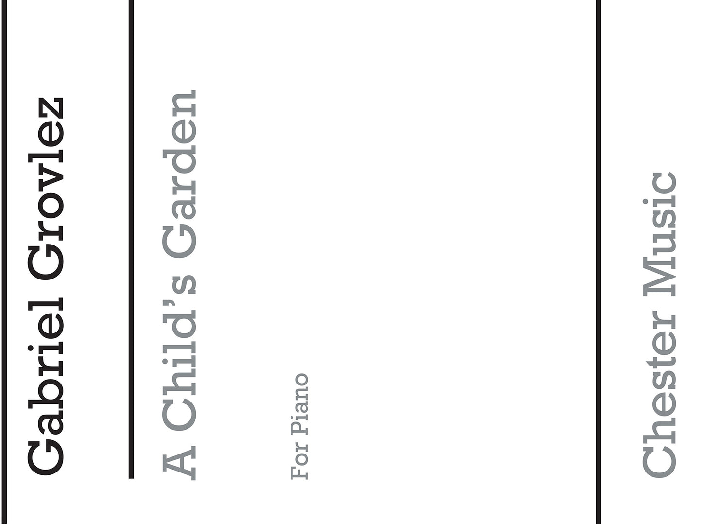 A Child's Garden de Gabriel Grovlez, Livre pour piano