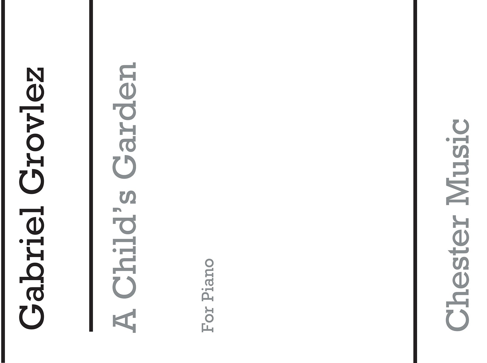 A Child's Garden de Gabriel Grovlez, Livre pour piano