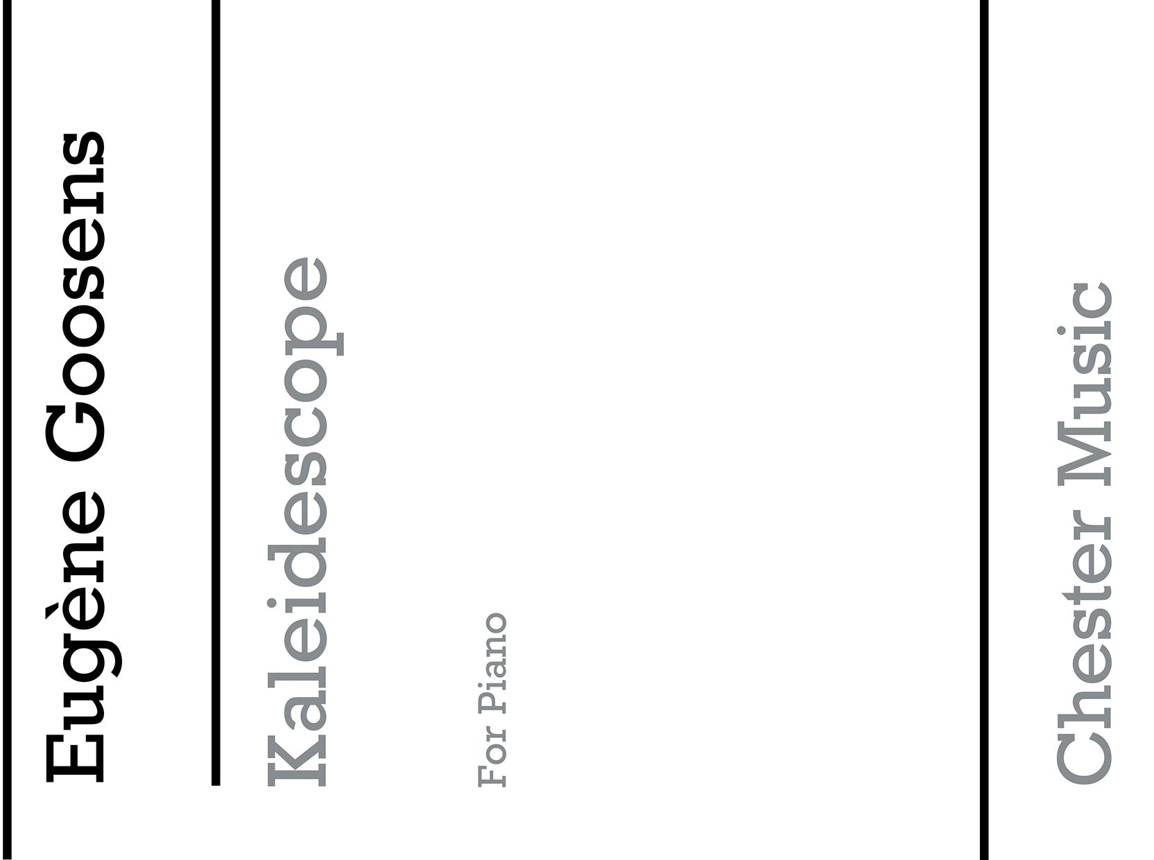 Kaleidoscope de Eugene Goossens, Livre pour piano