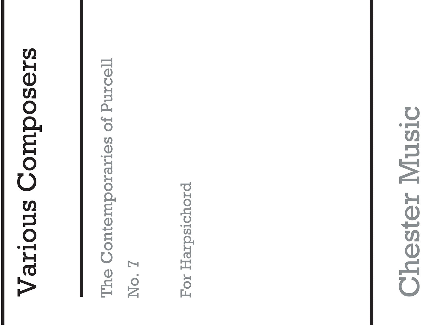 The Contemporaries of Purcell, Livre pour piano