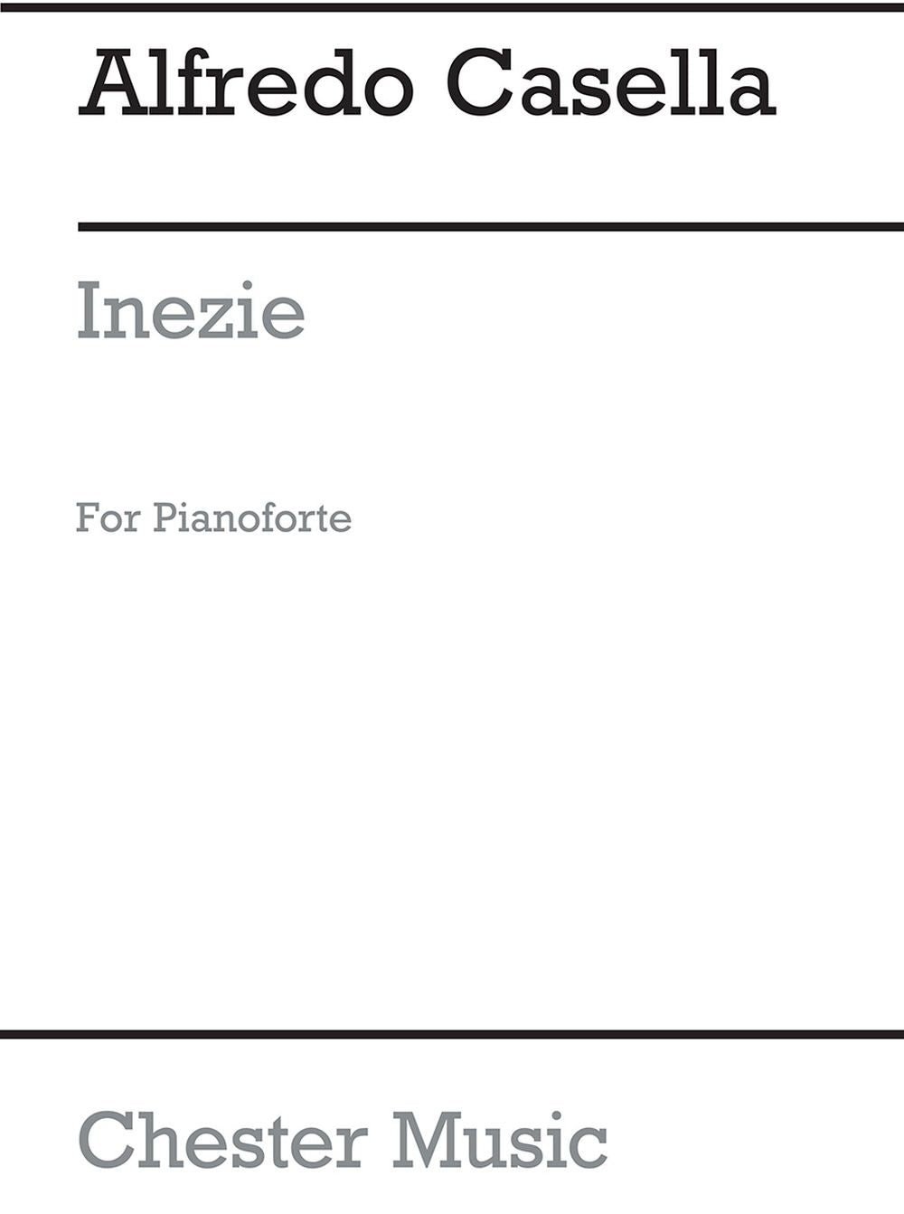 Casella Inezie Piano, Livre pour piano