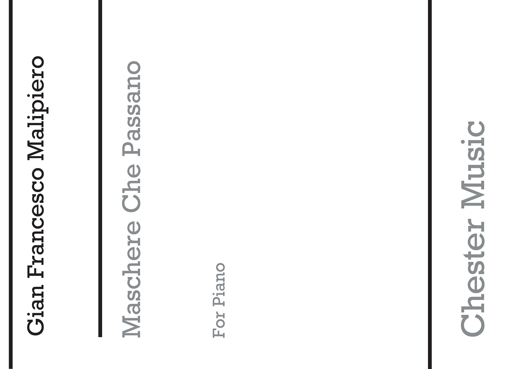 Maschere Che Passano for Piano Solo de Gian Francesco Malipiero, Livre pour piano