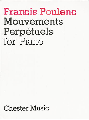 Mouvements Perpétuels de Francis Poulenc, Livre pour piano