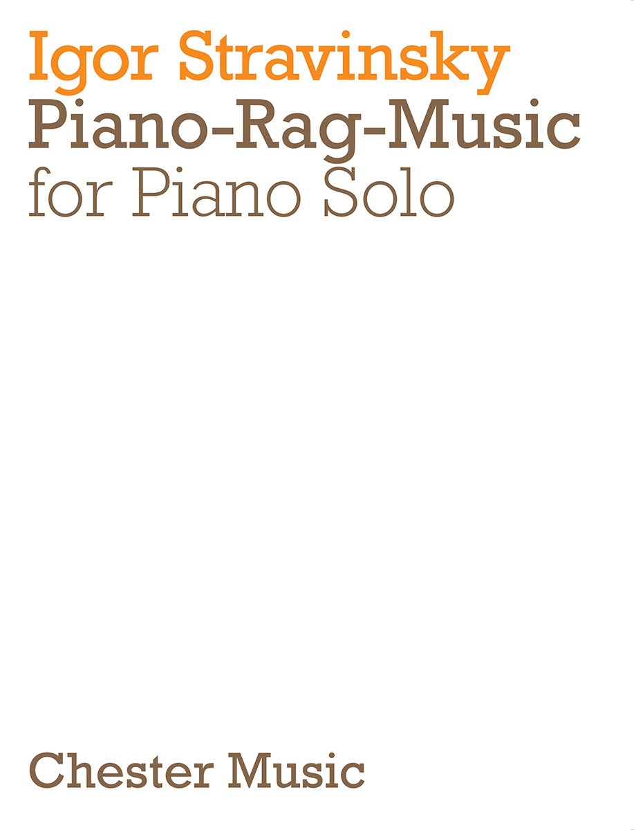 Piano-Rag-Music de Igor Stravinsky, Livre pour piano