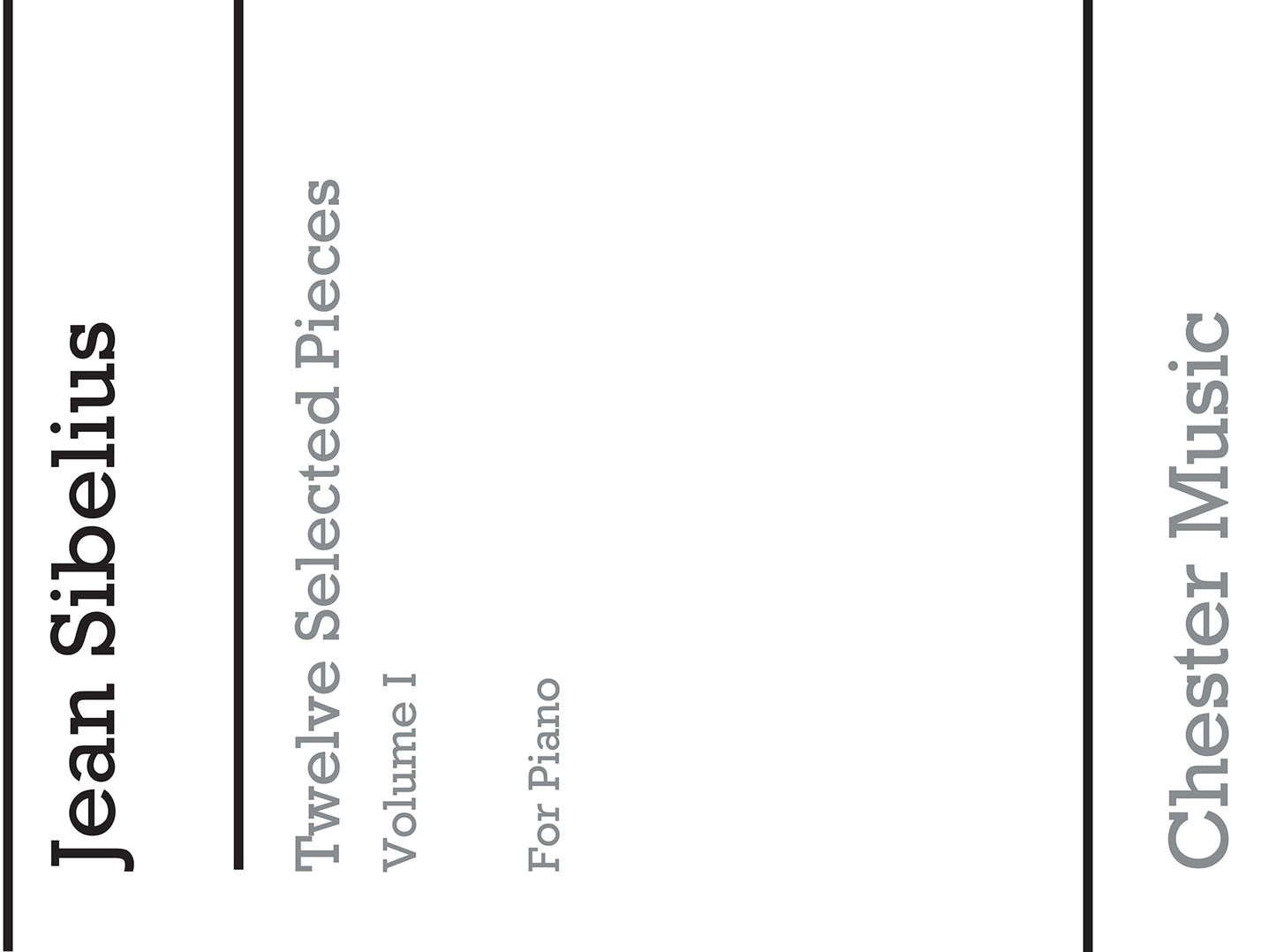 Twelve Selected Pieces For Piano Vol.1 de Jean Sibelius, Livre pour piano
