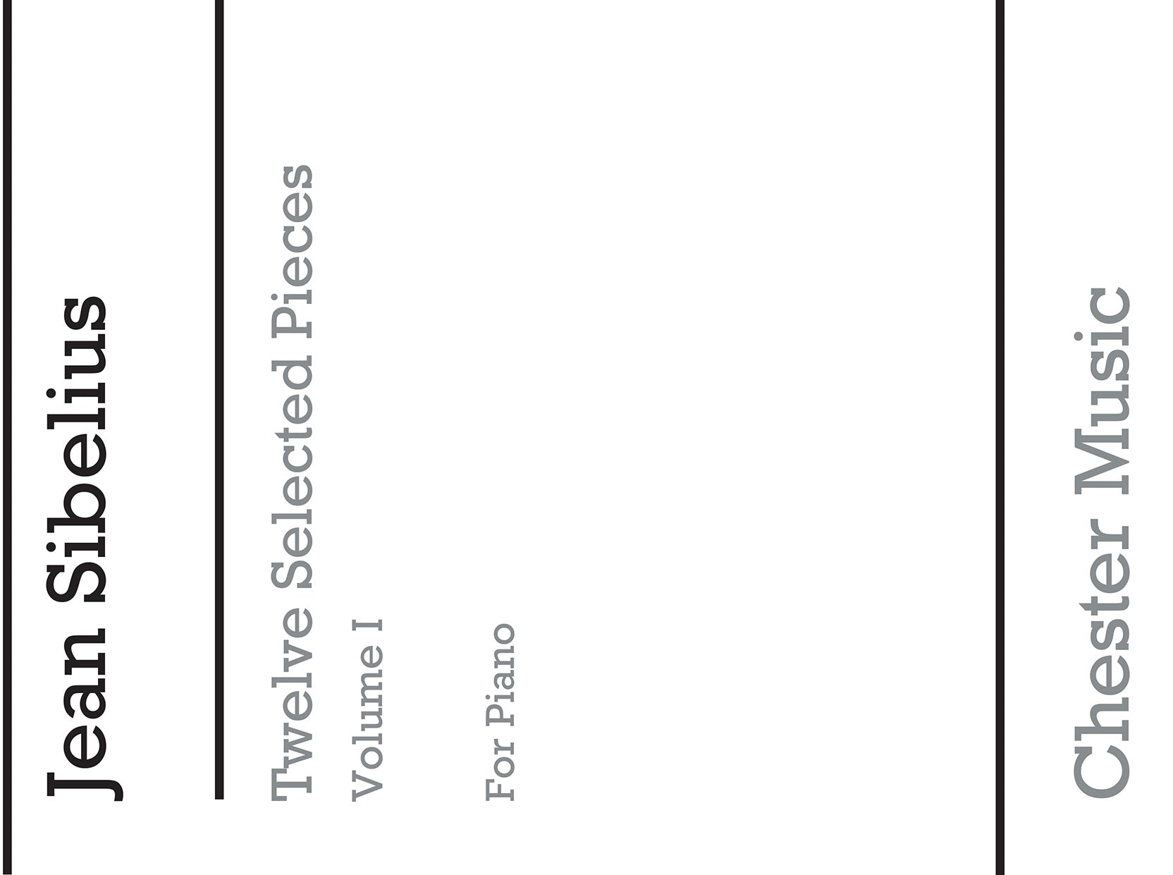 Twelve Selected Pieces For Piano Vol.1 de Jean Sibelius, Livre pour piano