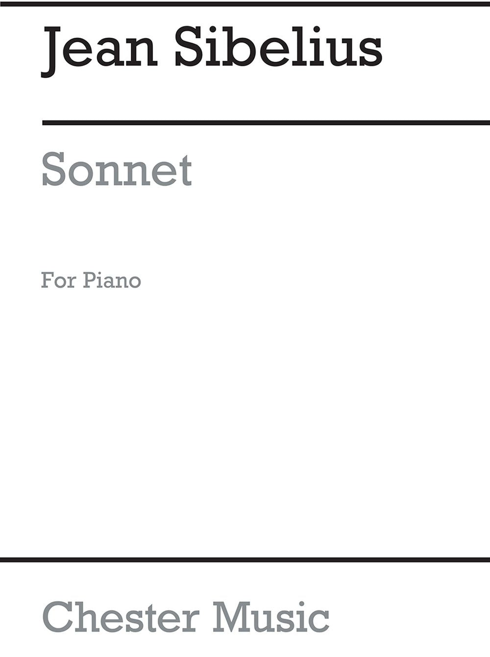 Sonnet Op.94 No.3 de Jean Sibelius, Livre pour piano