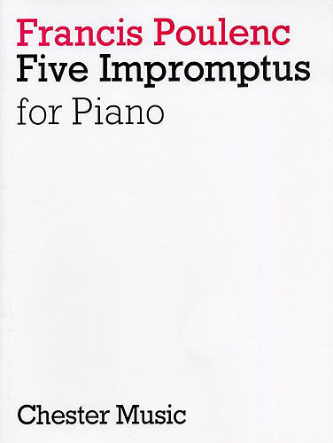 Five Impromptus For Piano de Francis Poulenc, Livre pour piano