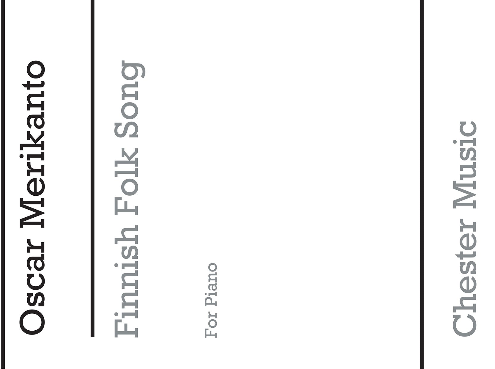 Finnish Folk Song Variations for Piano de Oskar Merikanto, Livre pour piano
