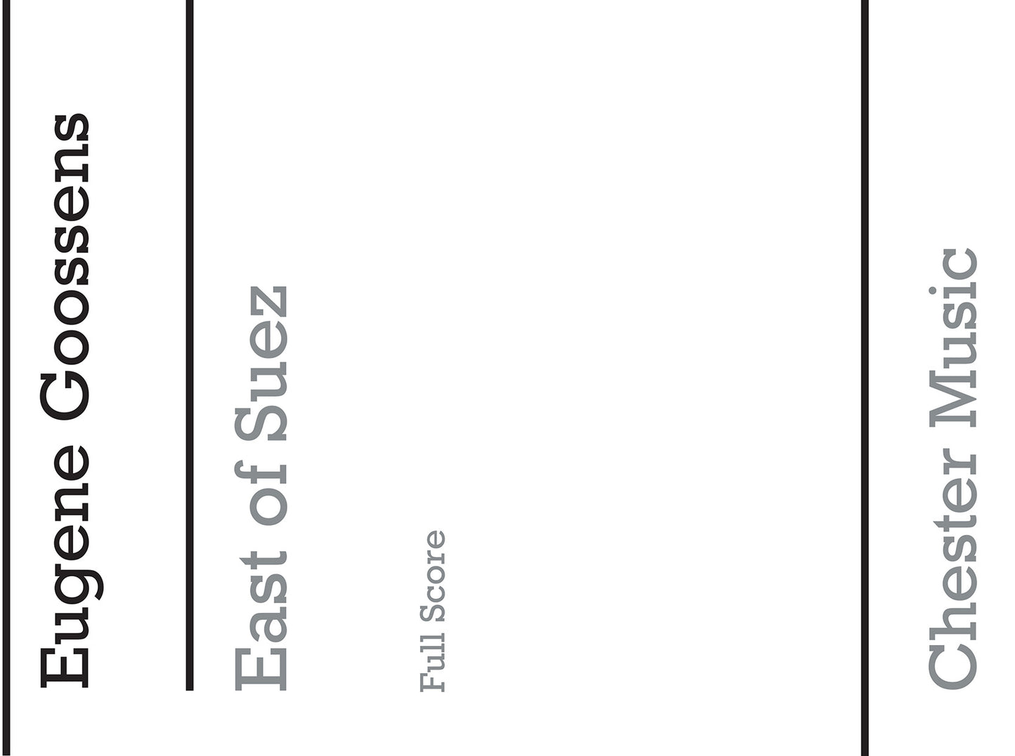 Suite of Incidental Music from East of Suez de Eugene Goossens, Livre pour piano
