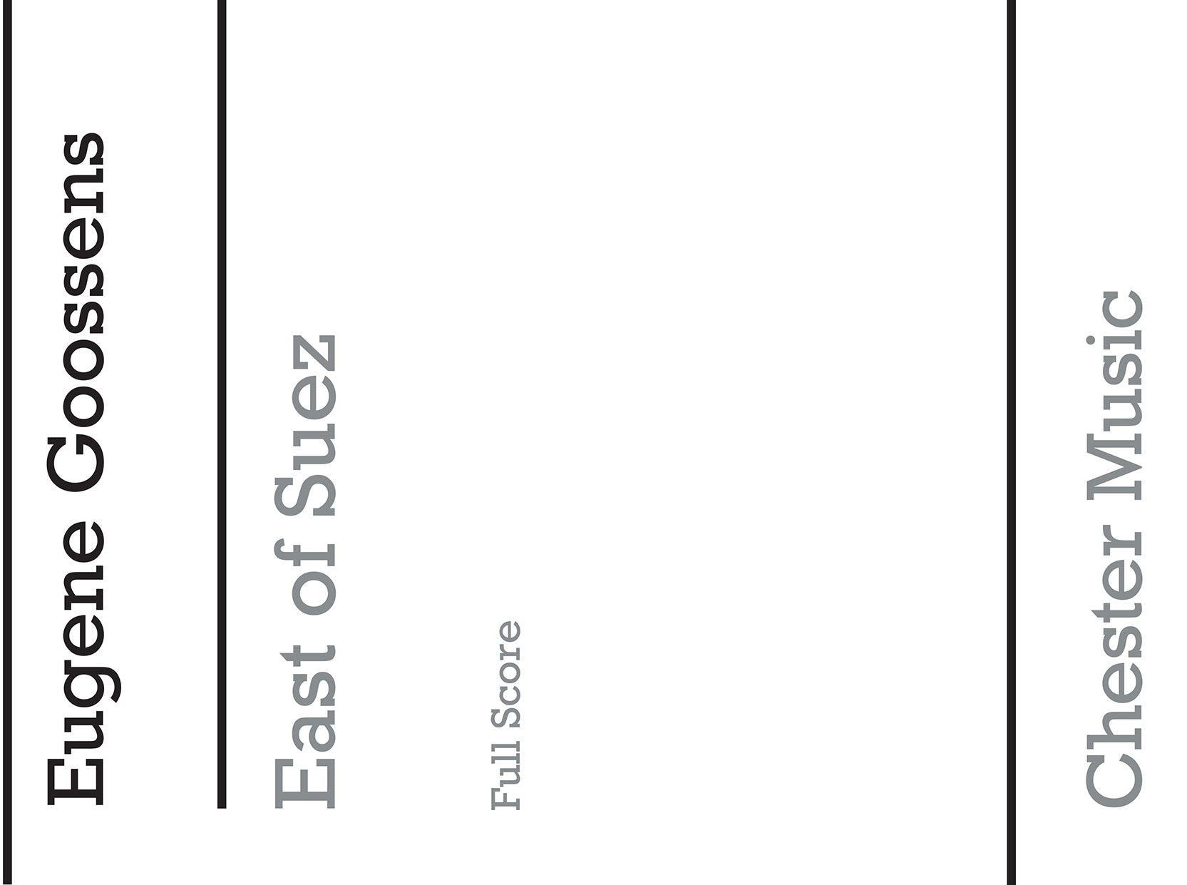 Suite of Incidental Music from East of Suez de Eugene Goossens, Livre pour piano