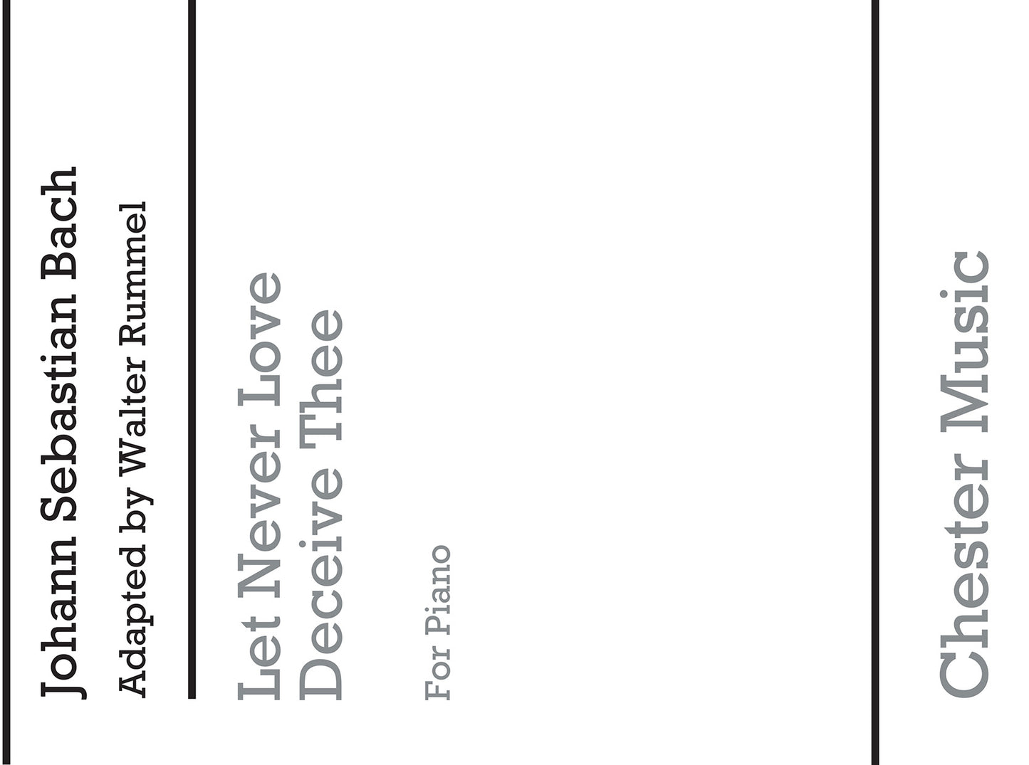Let Never Love Deceive Thee [Cembalo Obbligato] de Johann Sebastian Bach, Livre pour piano