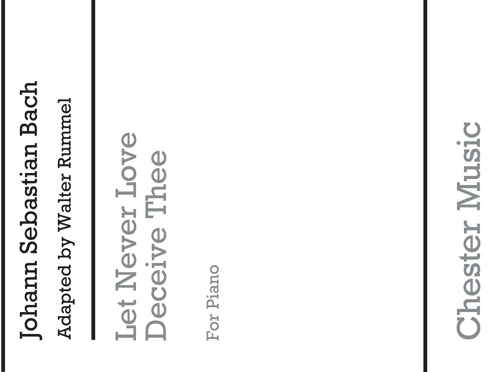 Let Never Love Deceive Thee [Cembalo Obbligato] de Johann Sebastian Bach, Livre pour piano