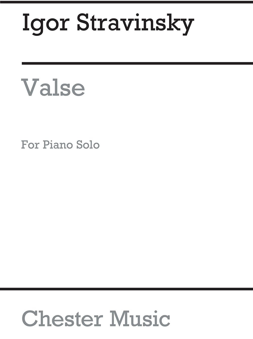 Waltz From The Soldier's Tale (Piano) de Igor Stravinsky, Livre pour piano