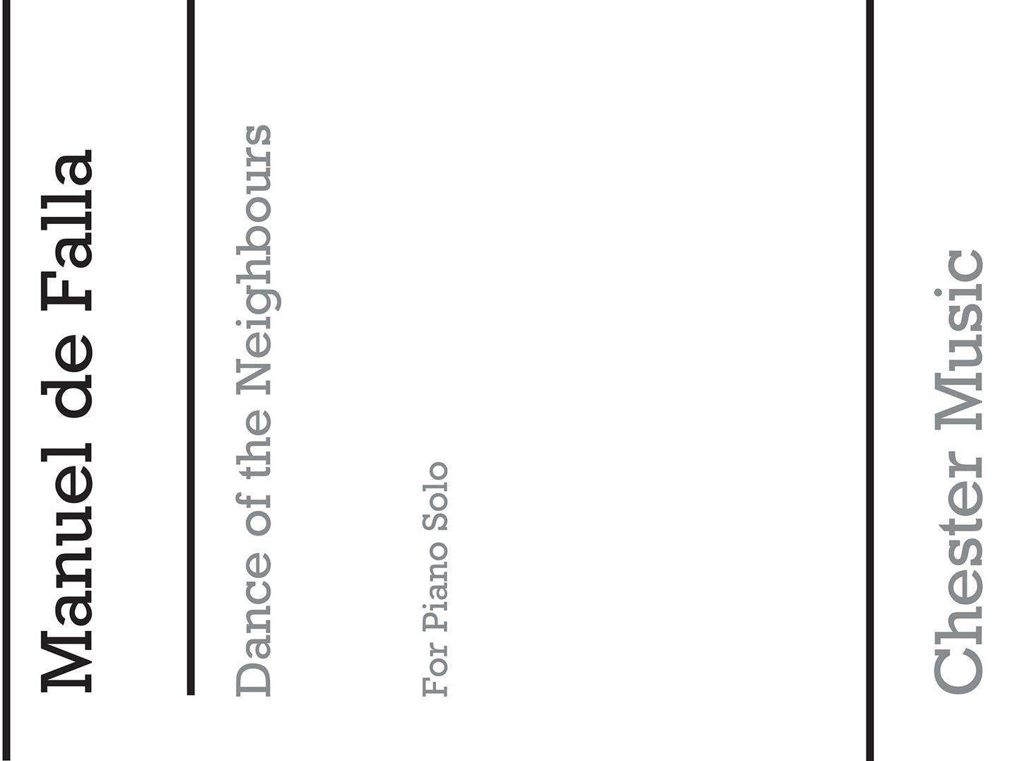 Dance Of The Neighbours de Manuel de Falla, Livre pour piano