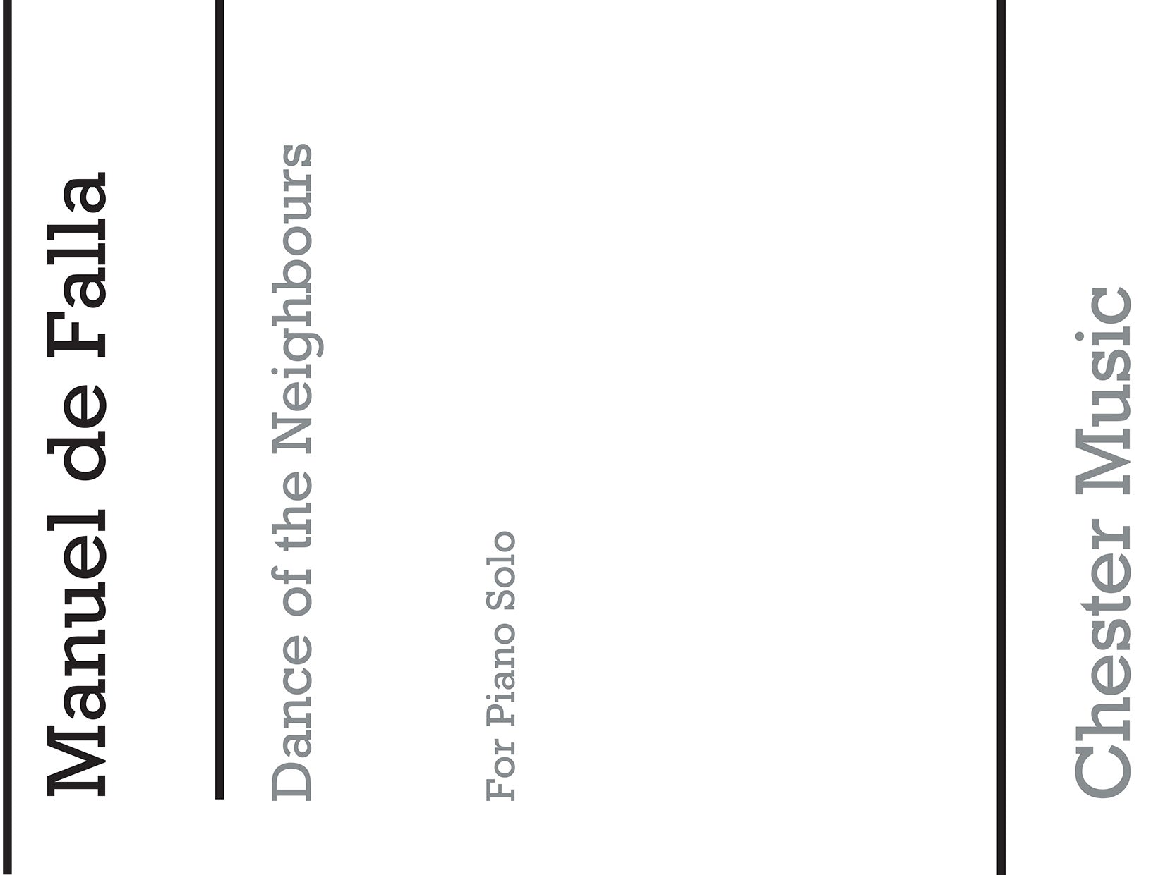 Dance Of The Neighbours de Manuel de Falla, Livre pour piano