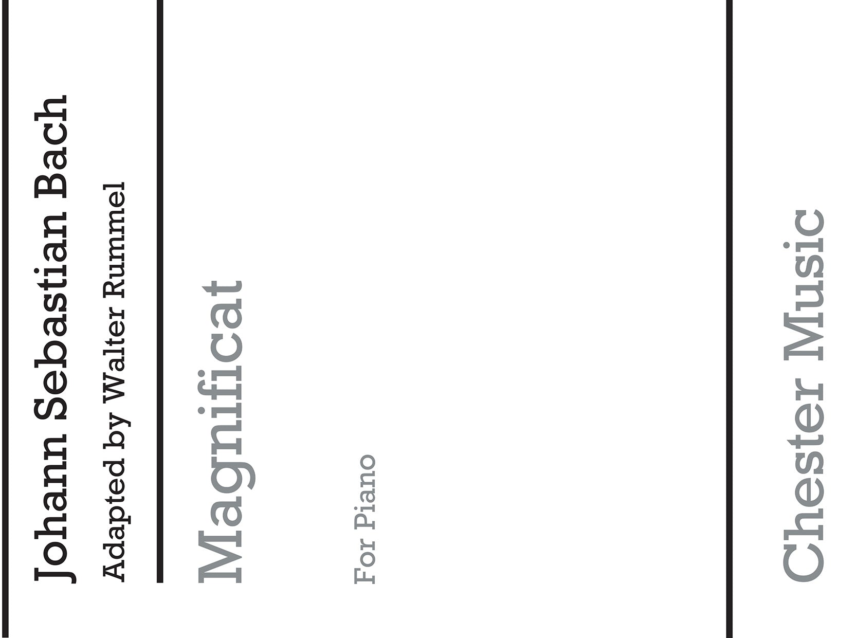 Magnificat de Johann Sebastian Bach, Livre pour piano