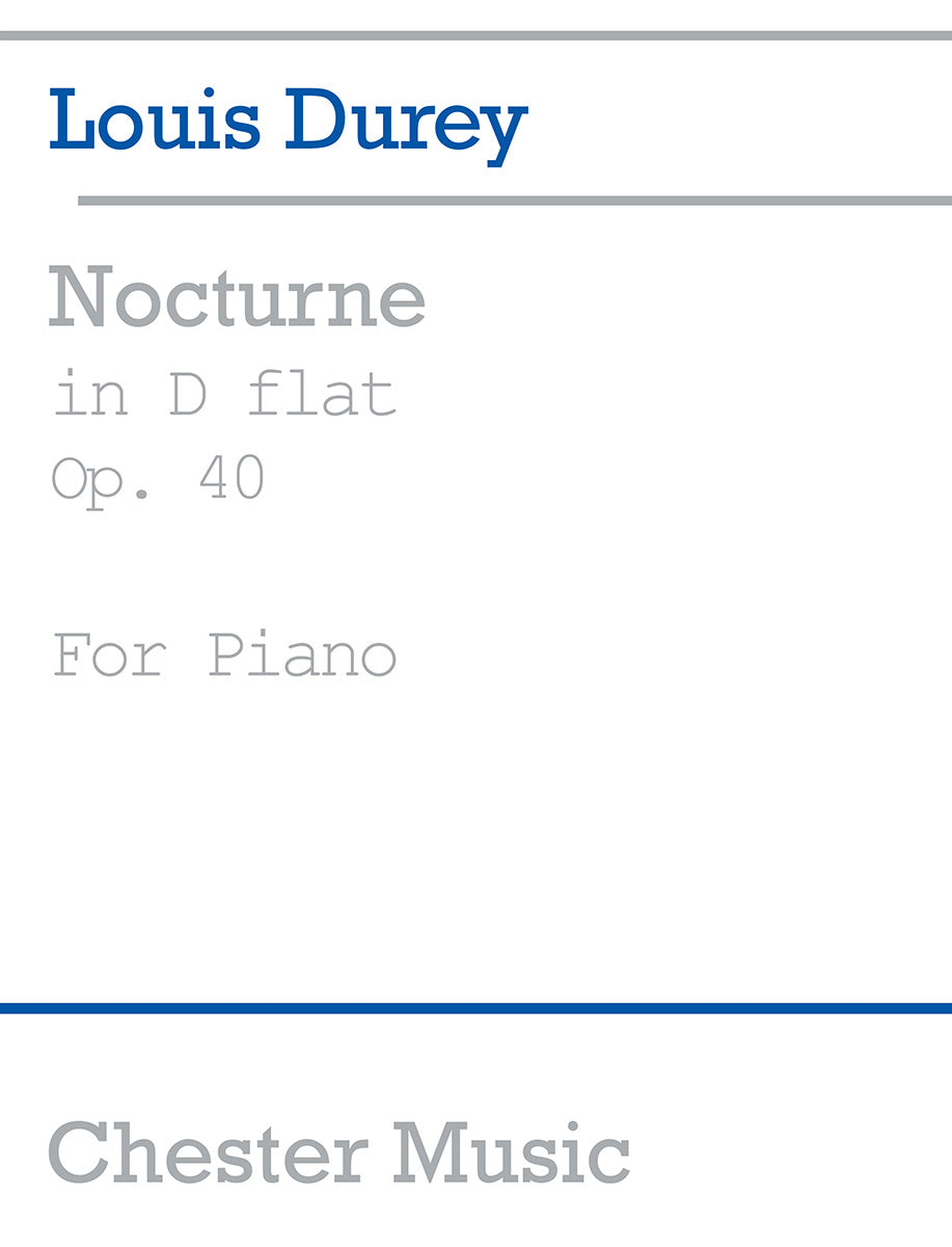 Nocturne In D Flat, Op.40 de Louis Durey, Livre pour piano