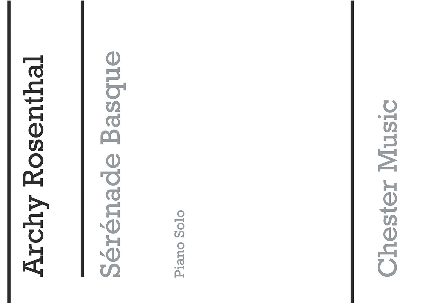 Serenade Basque (Piano) de Archy Rosenthal, Livre pour piano