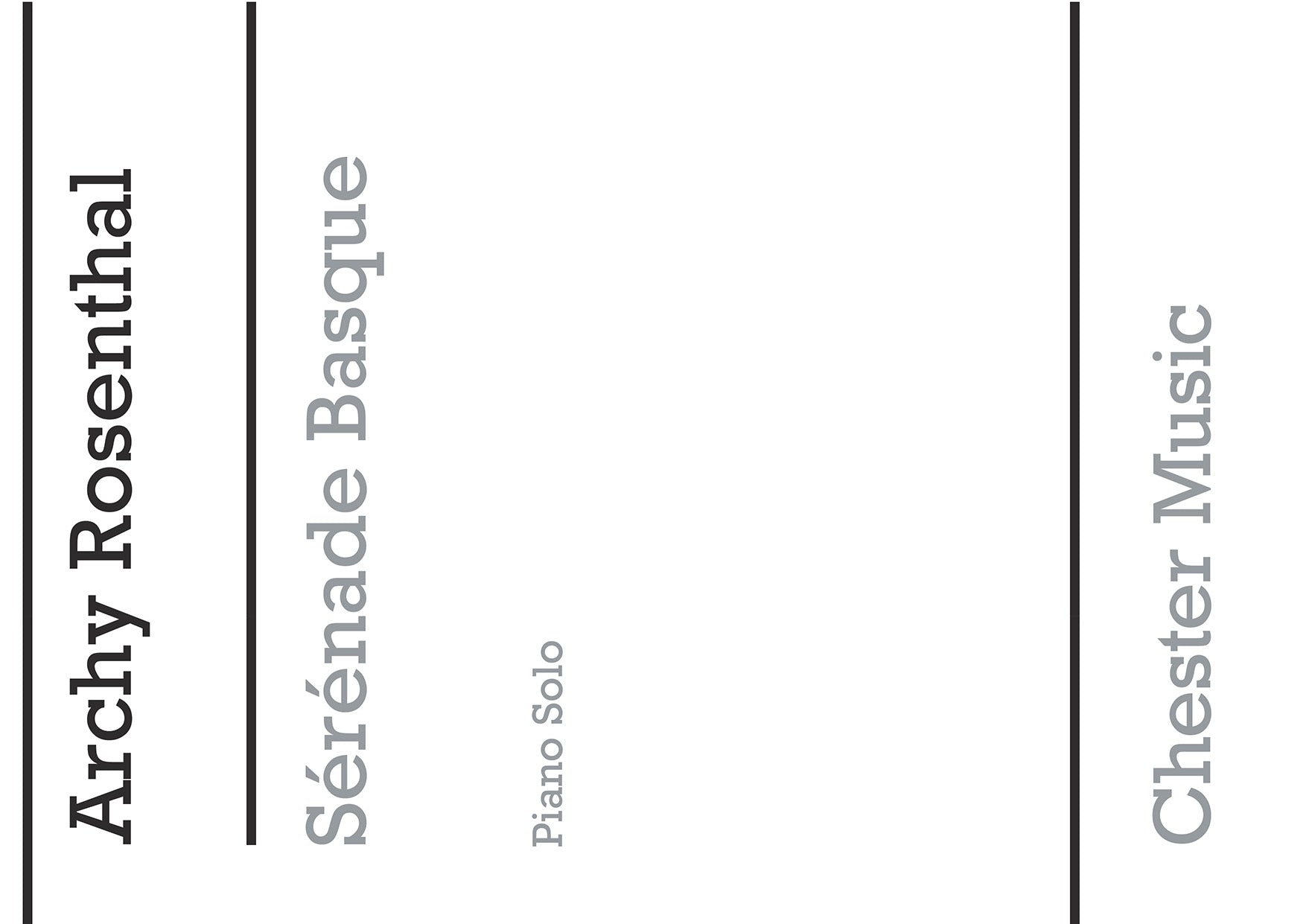 Serenade Basque (Piano) de Archy Rosenthal, Livre pour piano