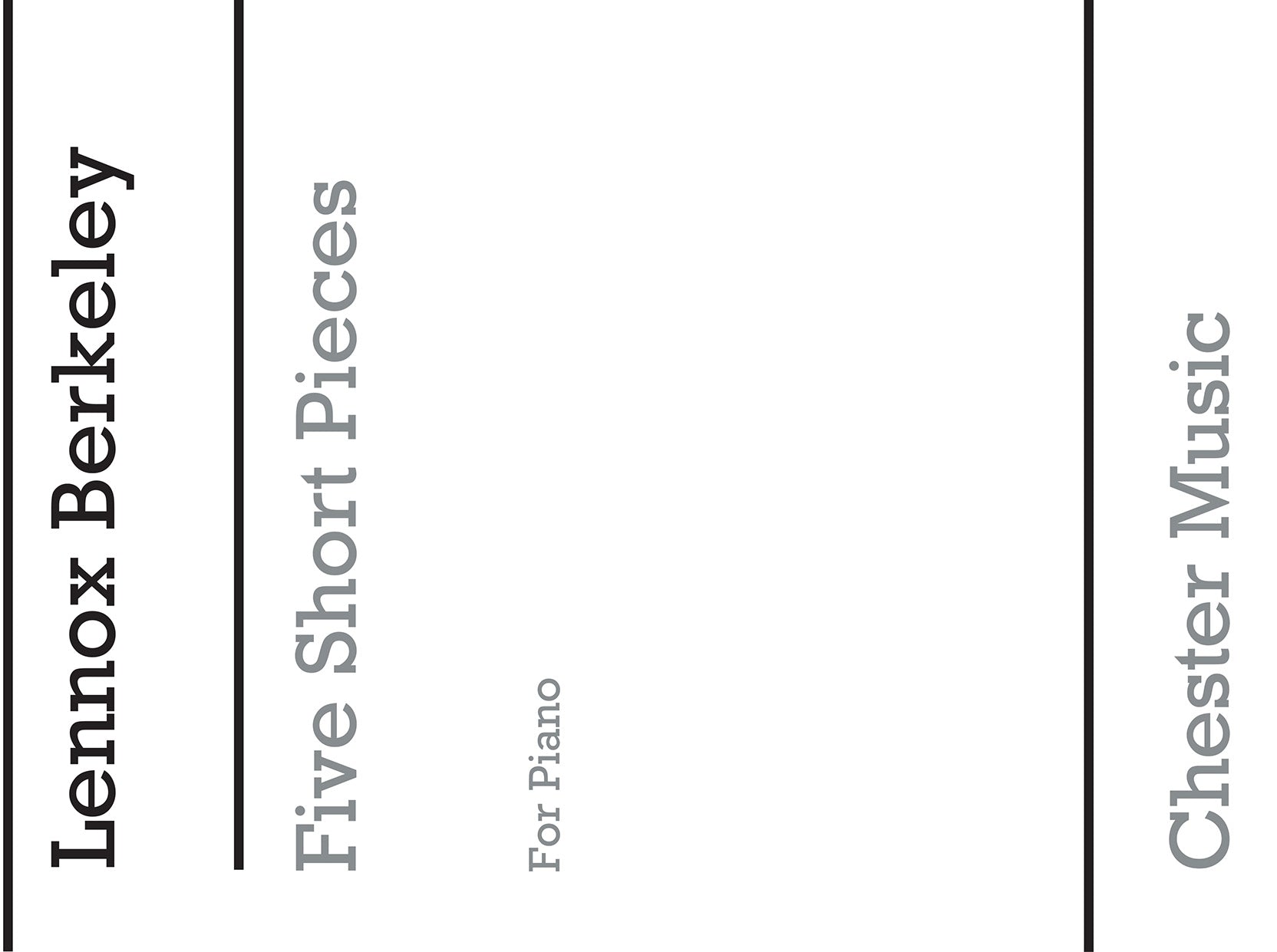 Short Pieces(5) de Lennox Berkeley, Livre pour piano