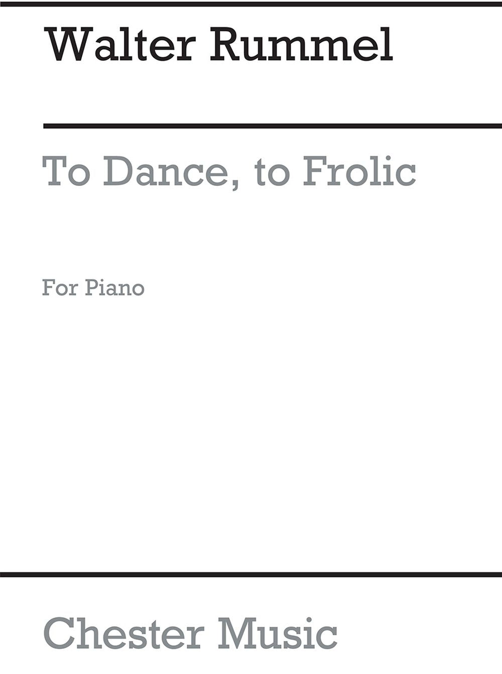 Pan's Dancing Song "To Dance, To Frolic" de Johann Sebastian Bach, Livre pour piano