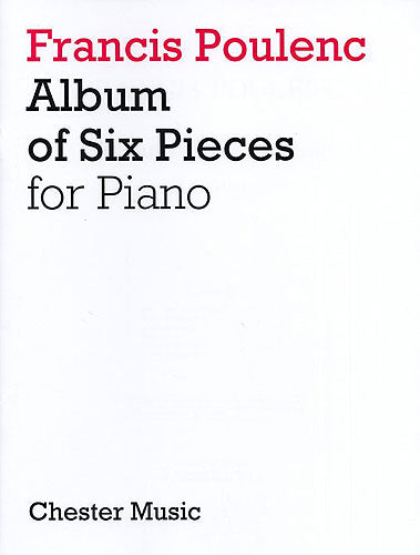 Album of Six Pieces de Francis Poulenc, Livre pour piano