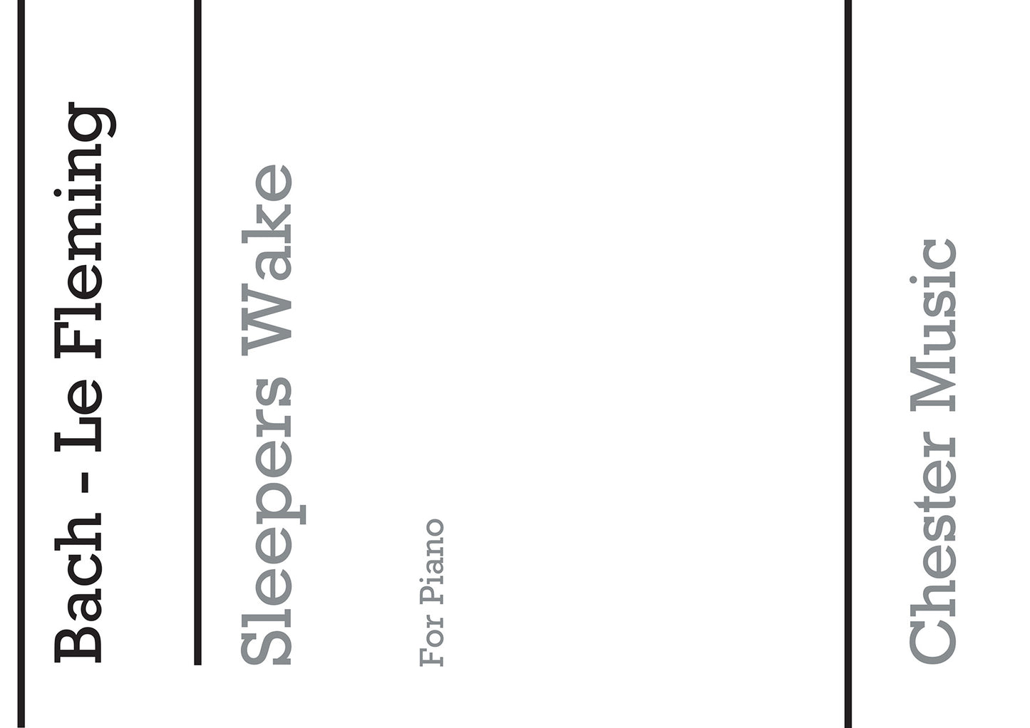 Sleepers Wake for Piano de Johann Sebastian Bach, Livre pour piano