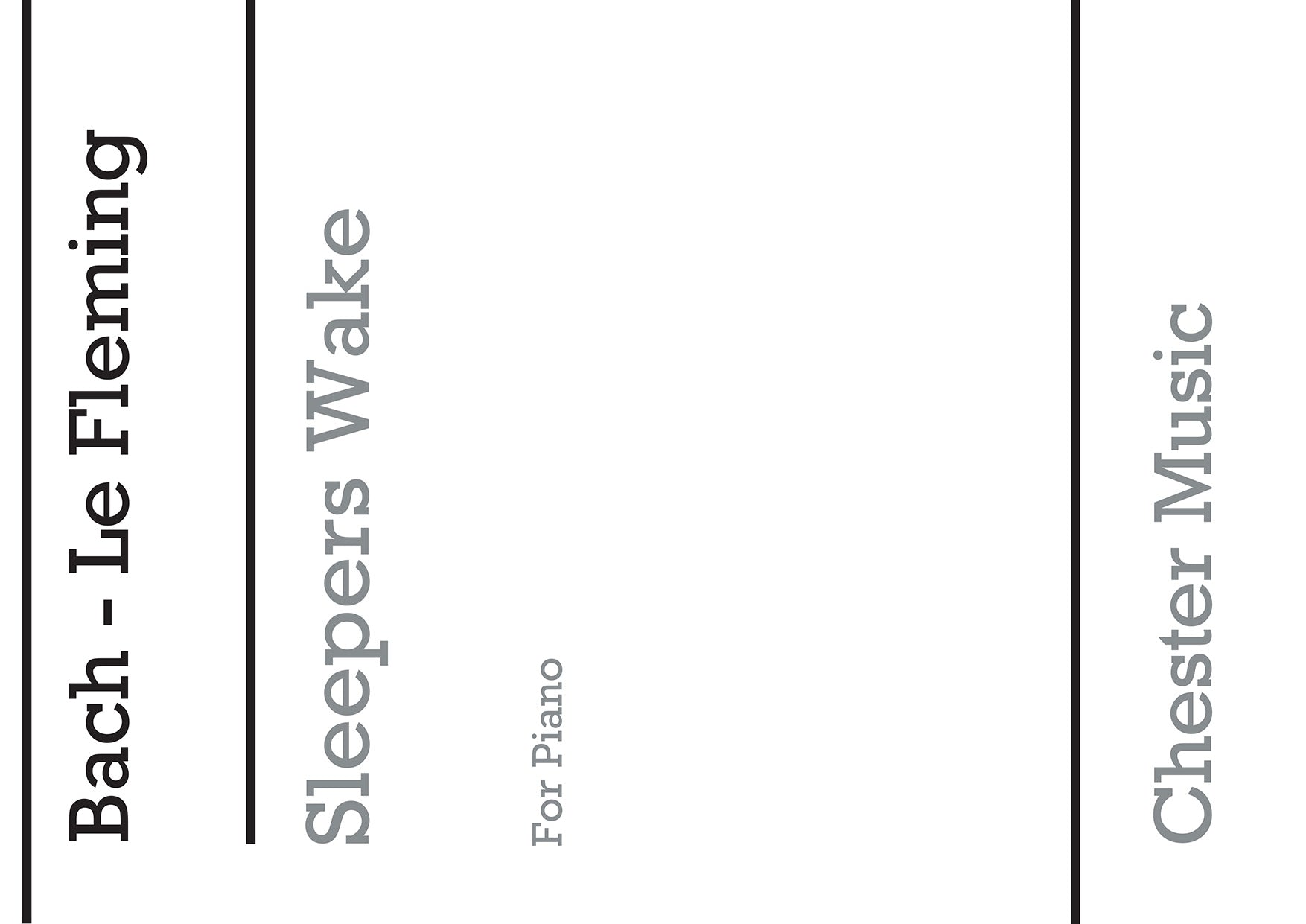 Sleepers Wake for Piano de Johann Sebastian Bach, Livre pour piano
