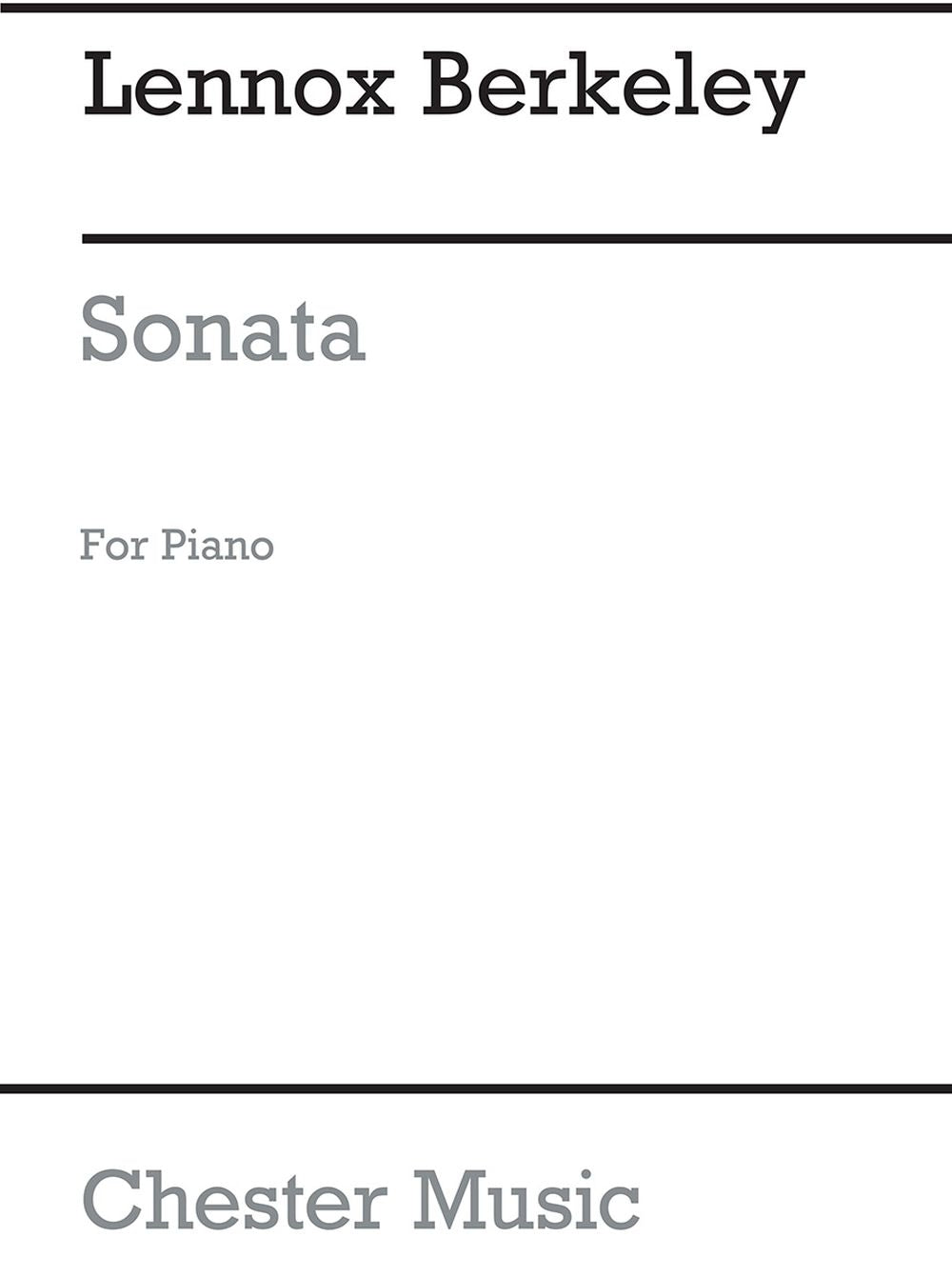 Sonata in A For Piano, Op.20 de Lennox Berkeley, Livre pour piano