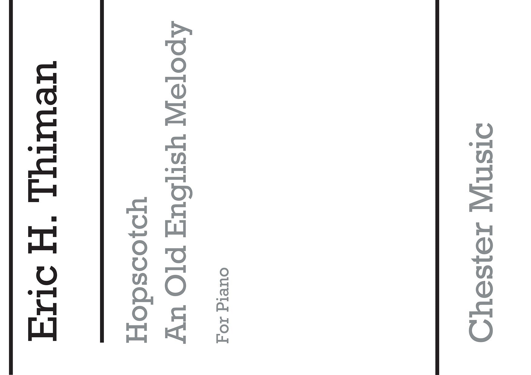 Hopscotch & An Old English Melody de Eric Thiman, Livre pour piano