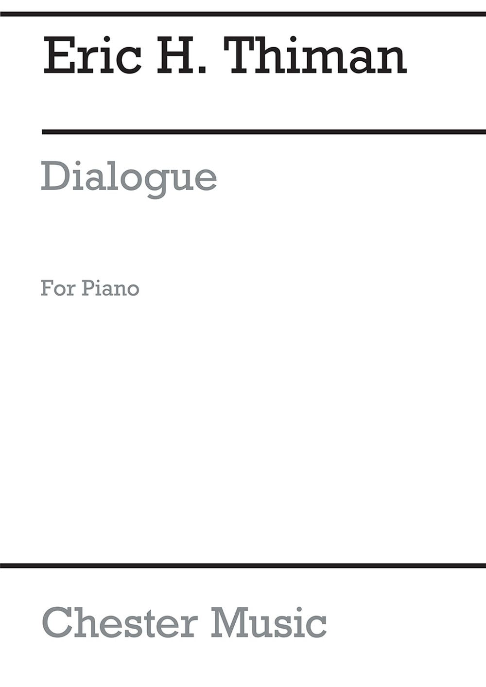 Dialogue de Eric Thiman, Livre pour piano