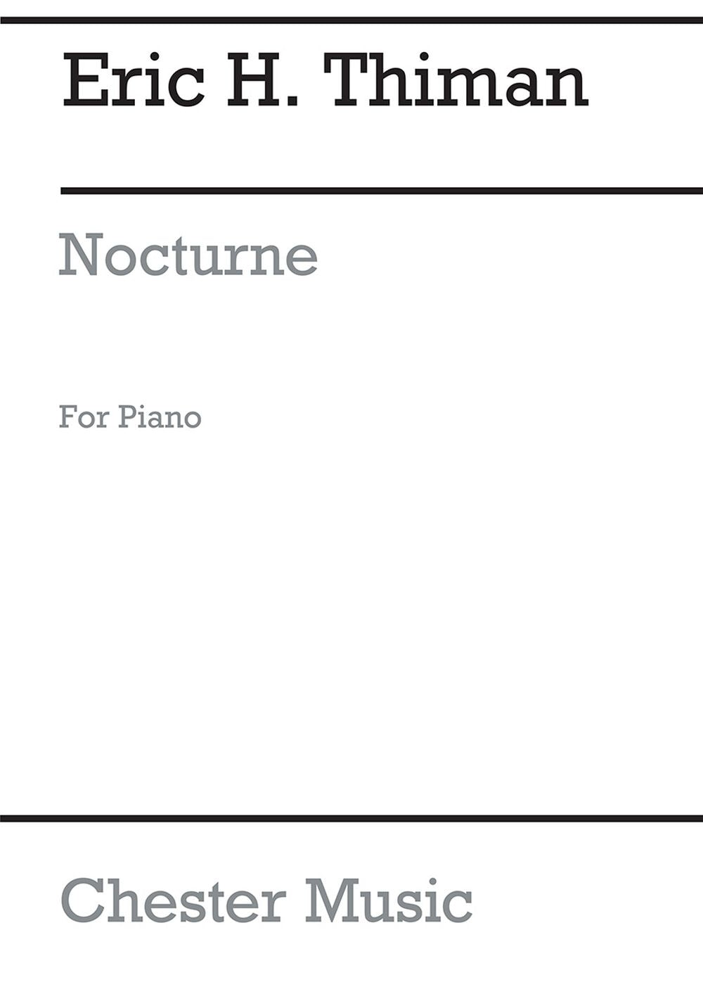 Nocturne de Eric Thiman, Livre pour piano