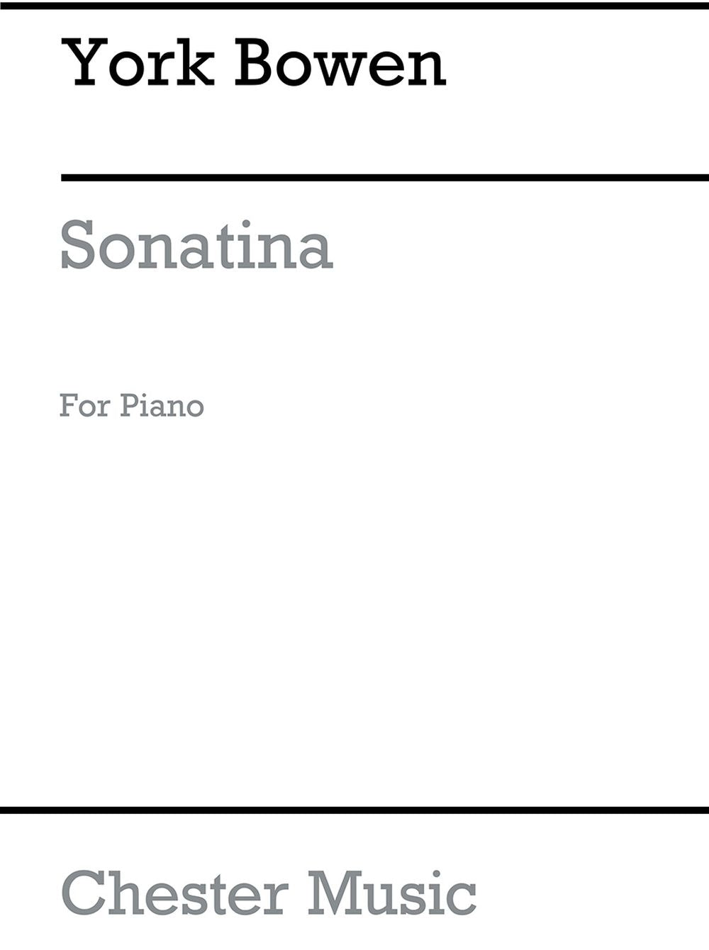Sonatina Op. 144 for Solo Piano de York Bowen, Livre pour piano
