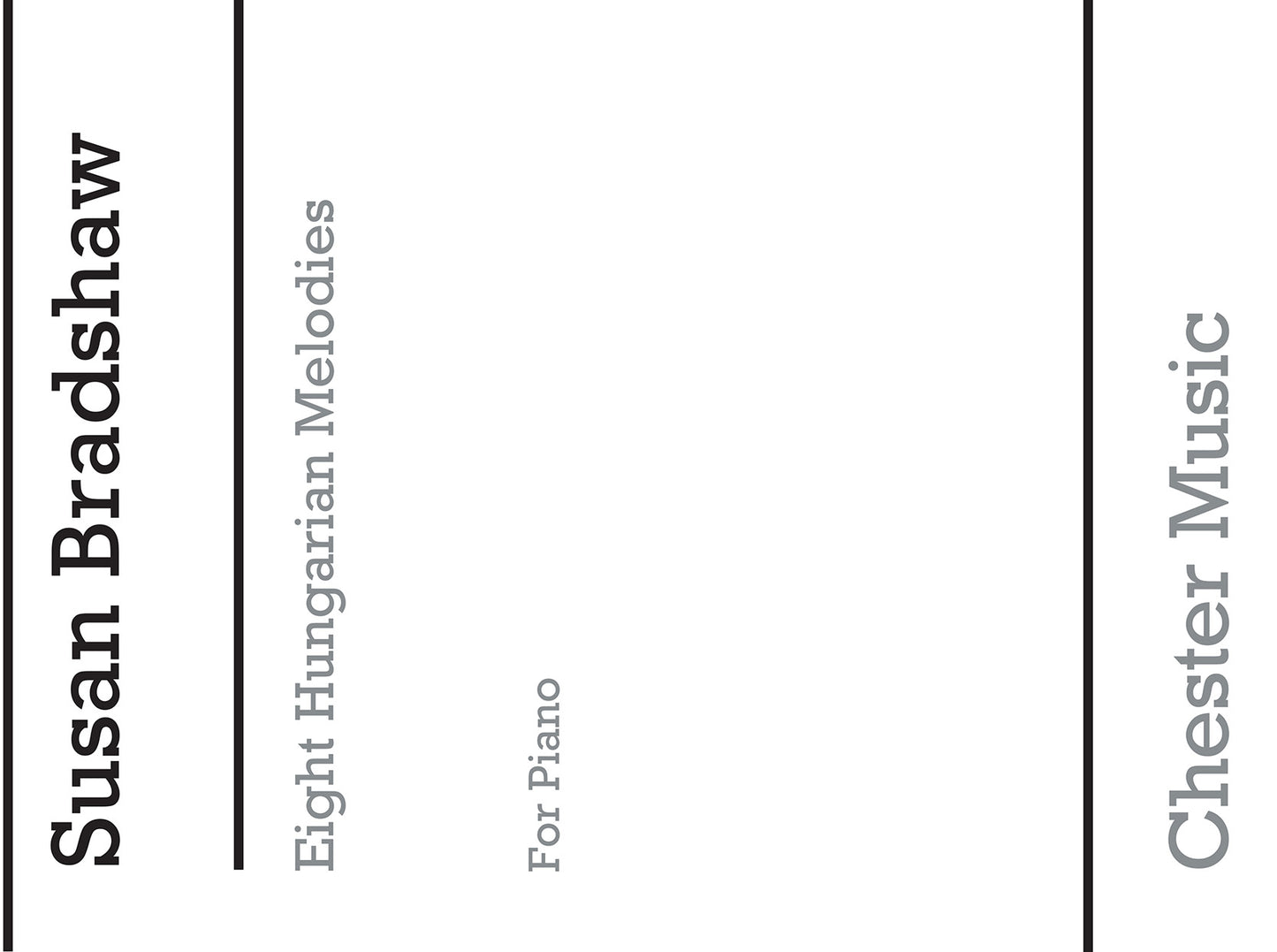Eight Hungarian Melodies for Piano de S. Bradshaw, Livre pour piano