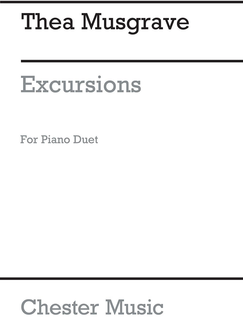 Excursions 8 Pieces For Piano Duet de Thea Musgrave, Livre pour duo de pianos