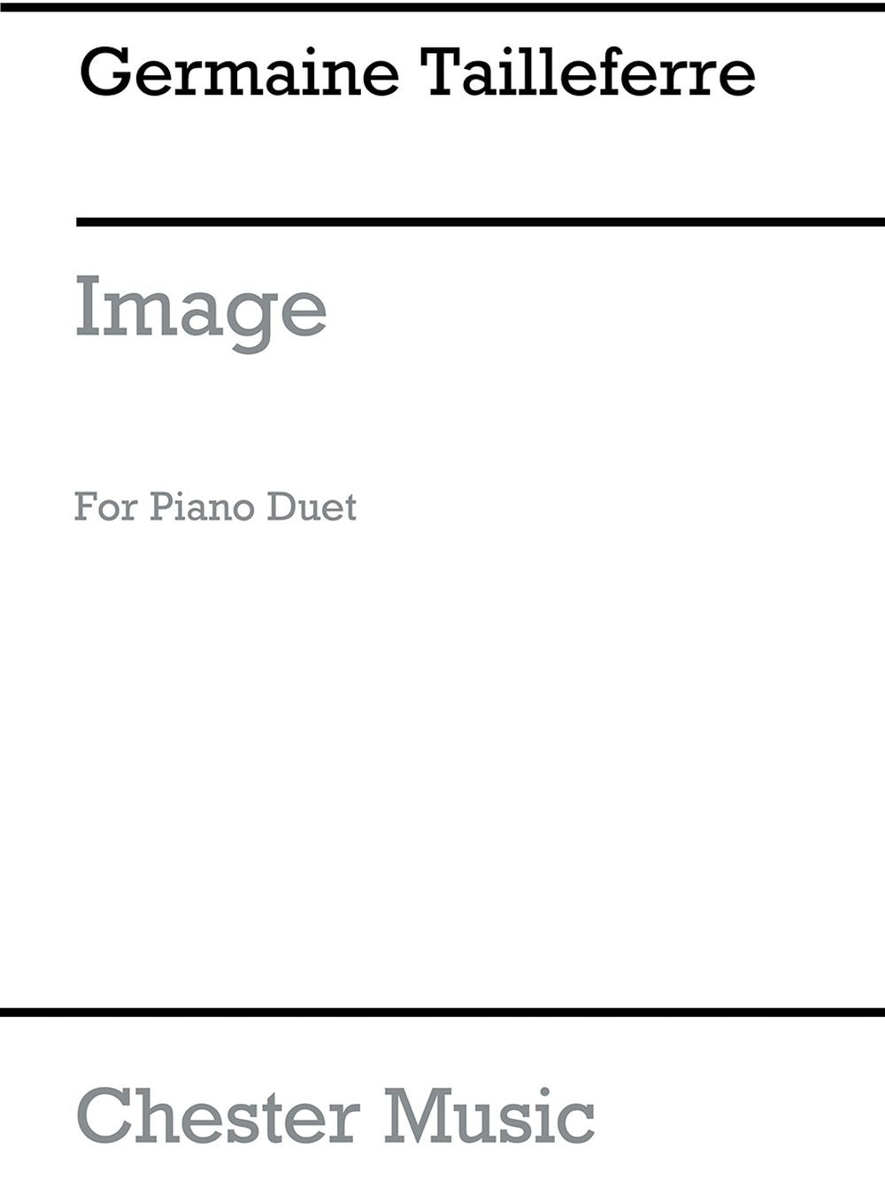 Image (Piano Duet) de Germaine Tailleferre, Livre pour duo de pianos