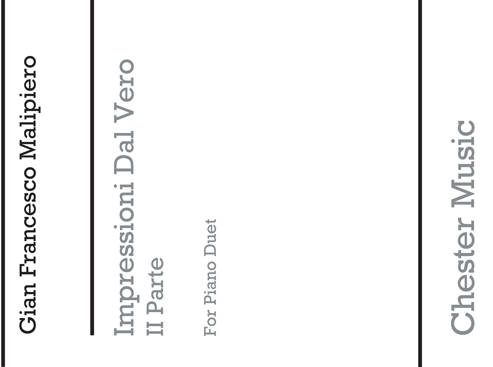 Impressioni Dal Vero - IIa Parte (Piano Duet) de Gian Francesco Malipiero, Livre pour duo de pianos