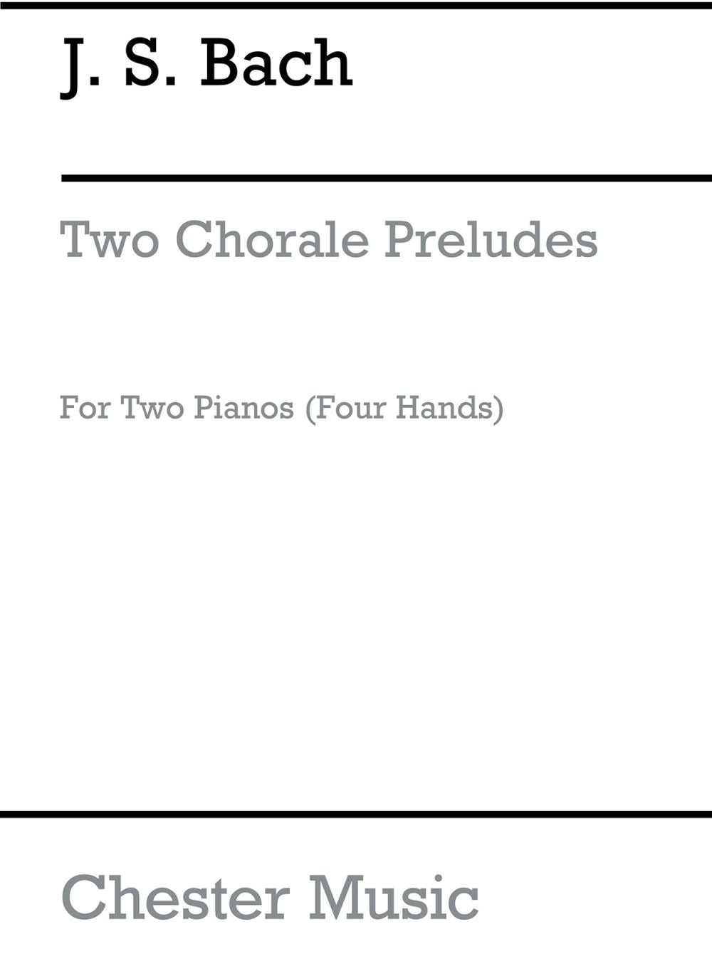 Two Choral Preludes for Two Pianos de Johann Sebastian Bach, Livre pour duo de pianos