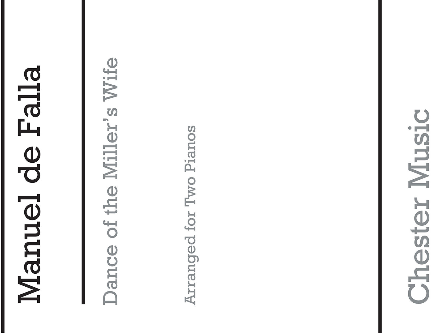 Dance Of The Miller's Wife (Two Pianos) de Manuel de Falla, Livre pour duo de pianos