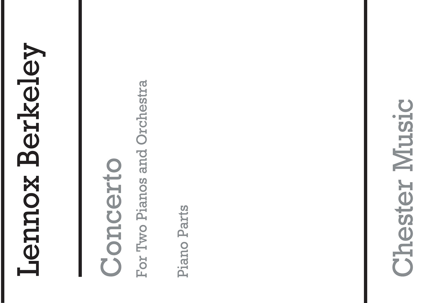 Concerto For 2 Pianos And Orchestra Op.30 de Lennox Berkeley, Réduction pour piano pour 2 pianos et Orchestre