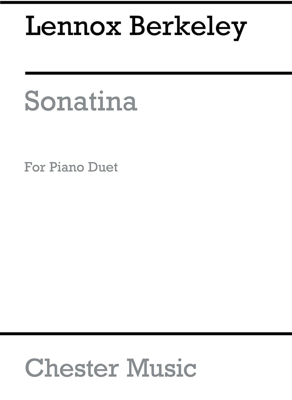 Sonatina In E Flat Major Op.39 For 4 Hands de Lennox Berkeley, Livre pour duo de pianos