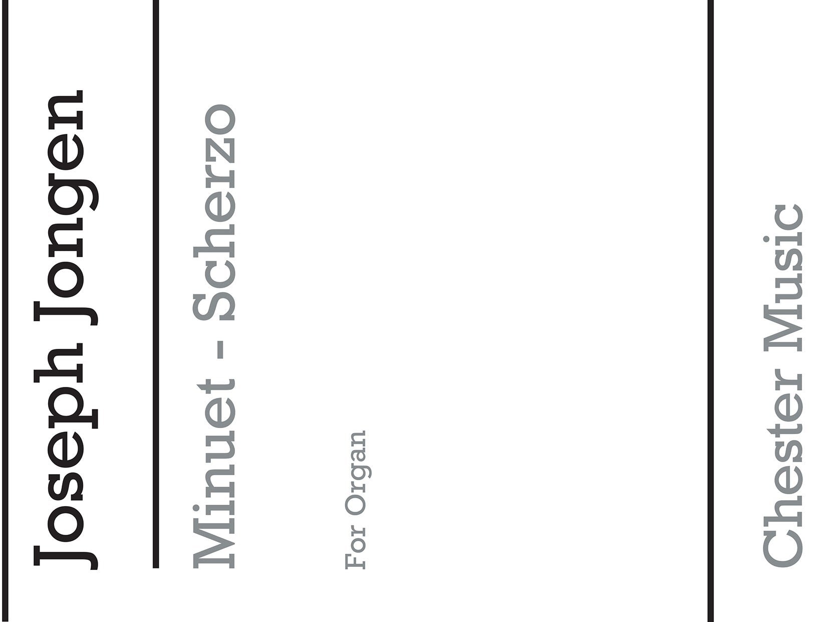 Menuet-Scherzo de Joseph Jongen, Livre pour orgue