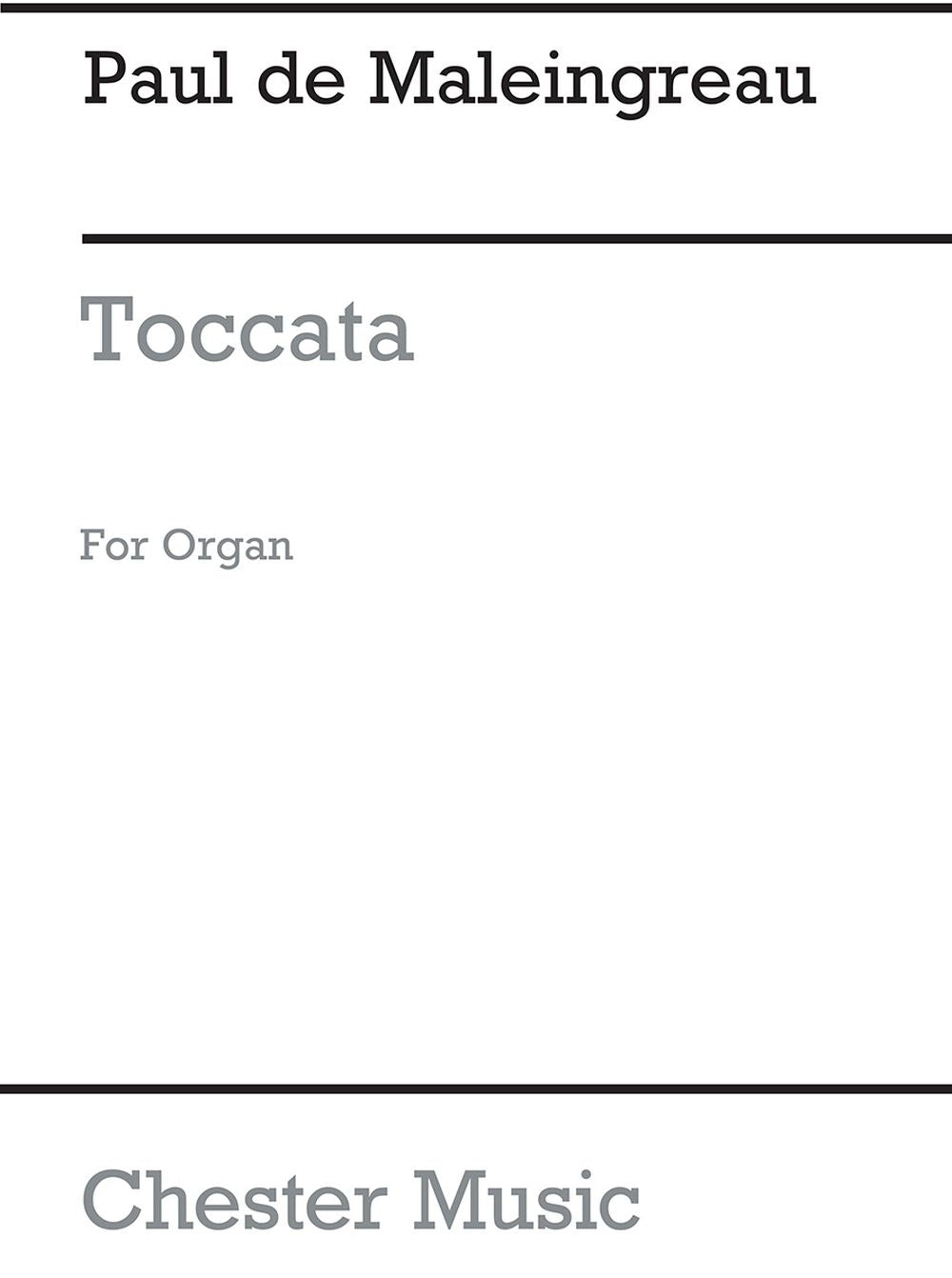 Toccata- Offrande Musicale Op.18 No.3 de Paul de Maleingreau, Livre pour orgue