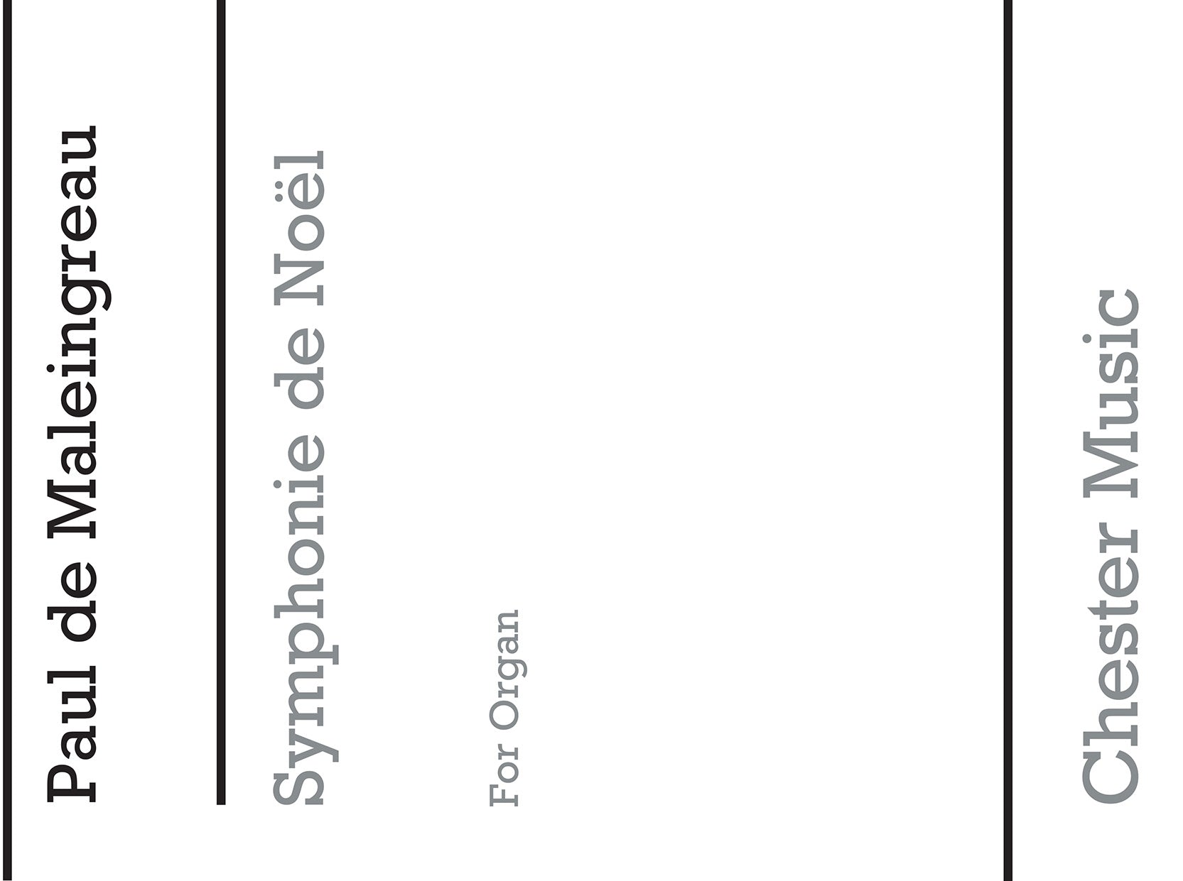 Symphonie De Noel Op.19 de Paul de Maleingreau, Livre pour orgue